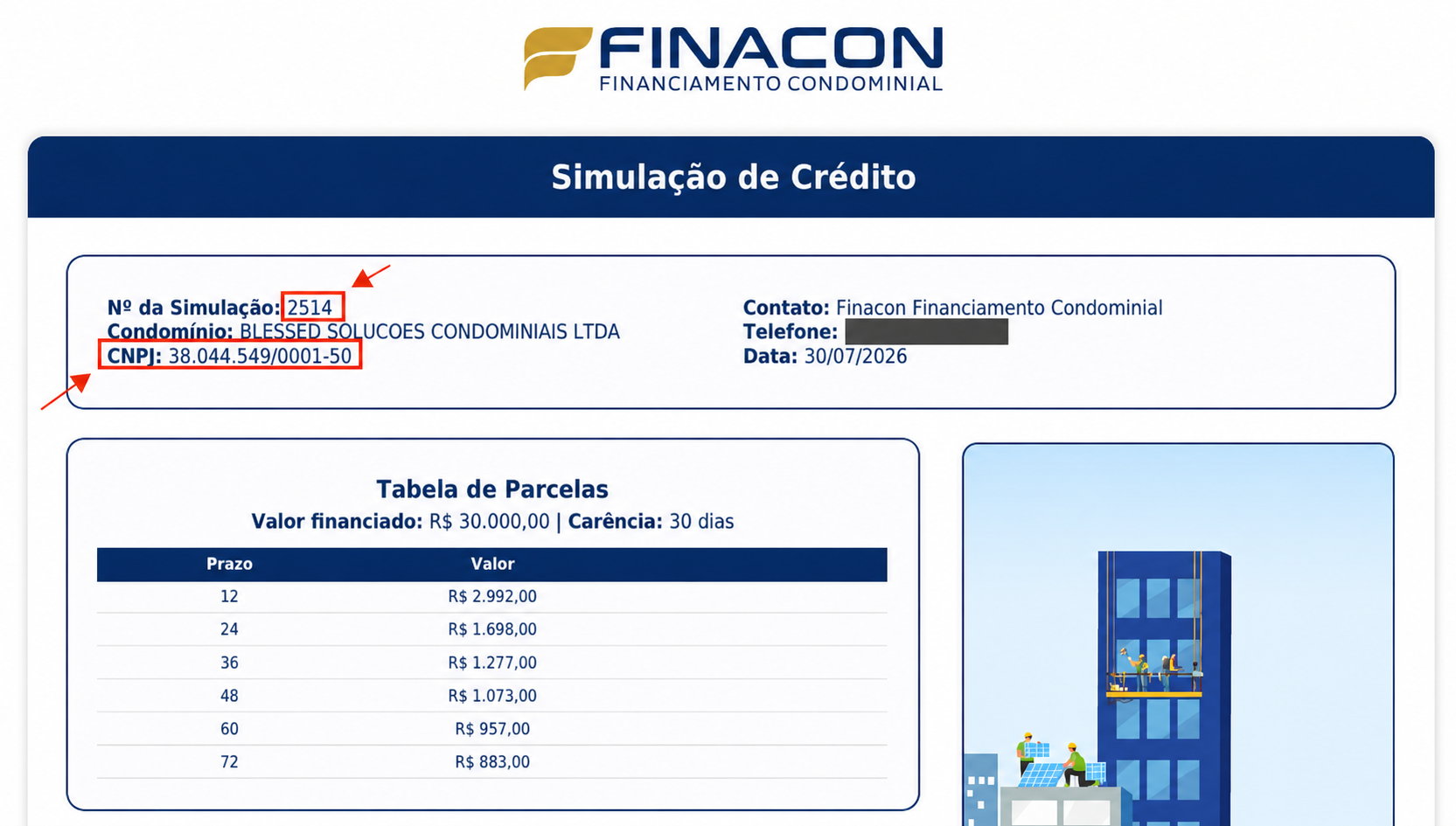 Exemplo de topo do PDF